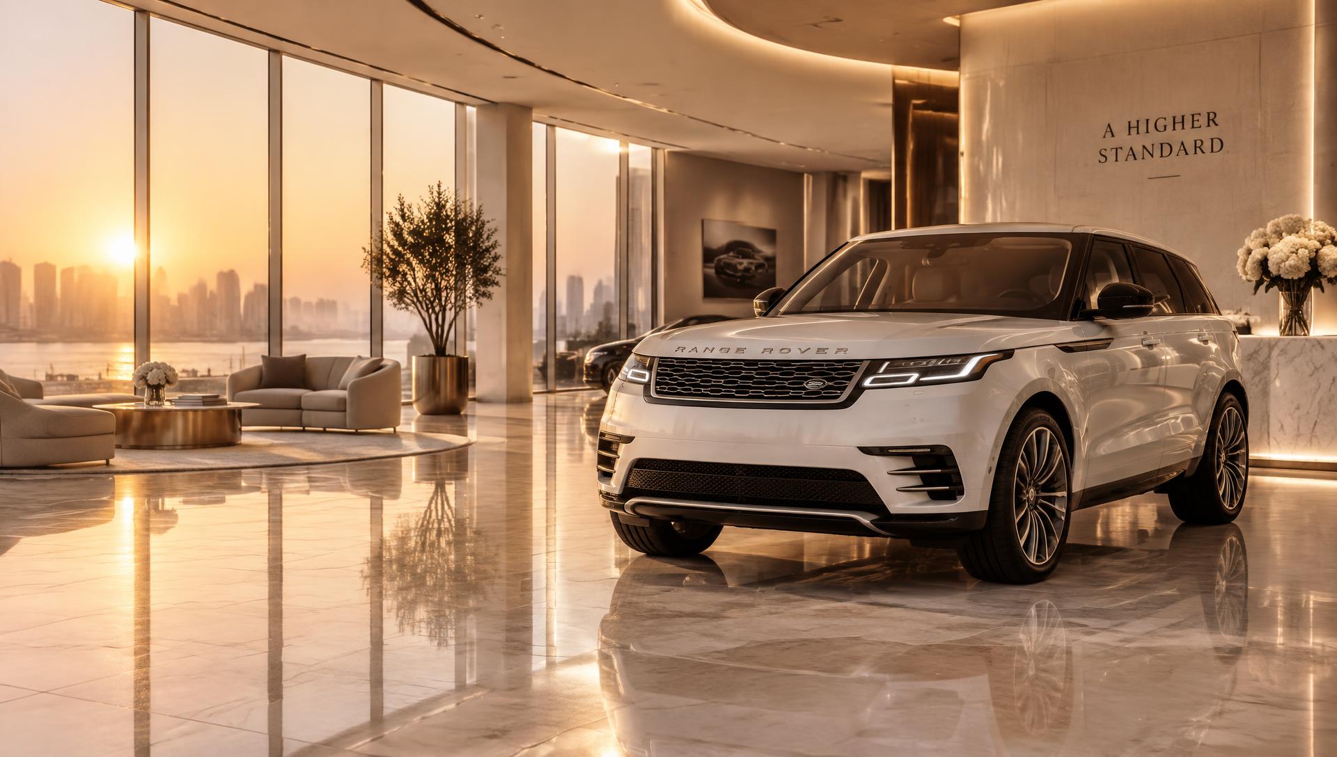 Luxury SUV in an elegant showroom